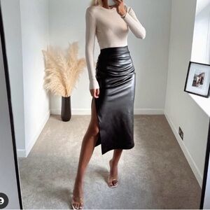 Zara faux leather skirt